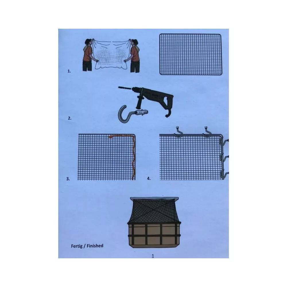 Apsauginis langų tinklas katėms L-XL, 8x3 m