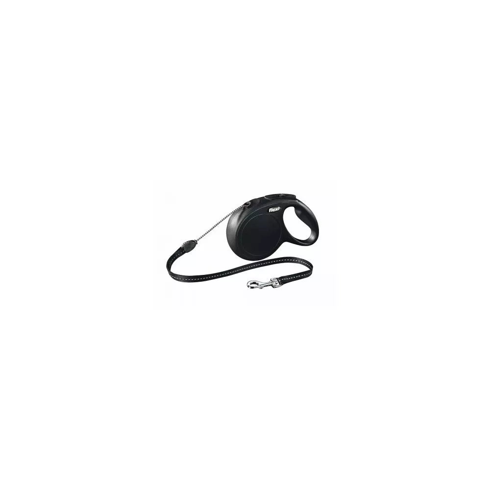 Automatinis pavadys-virvutė Flexi New Classic M juodas, 8 m,