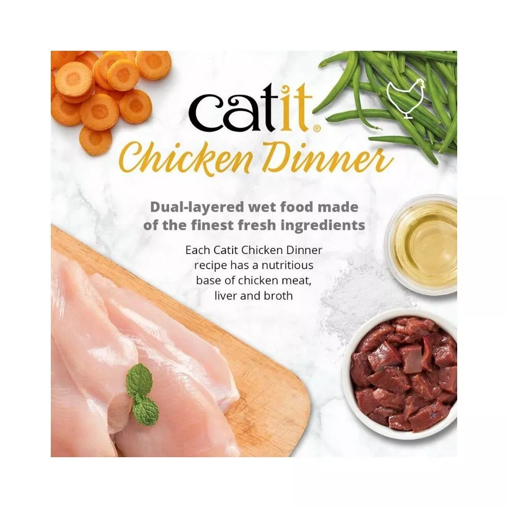 Catit Chicken Dinner konservai katėms su jautiena ir moliūgais, 80 g