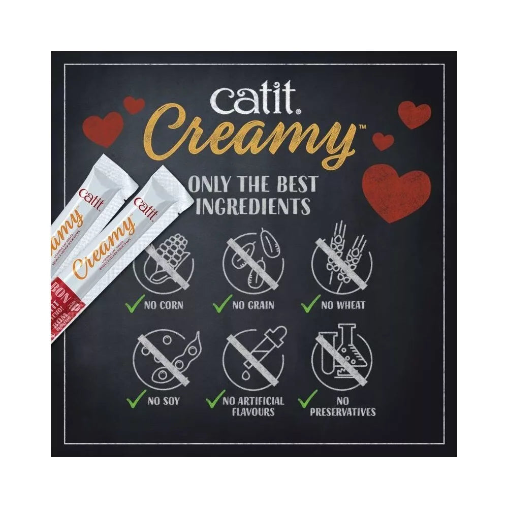 Catit Creamy kreminis skanėstas katėms su vištiena, 4x10 g