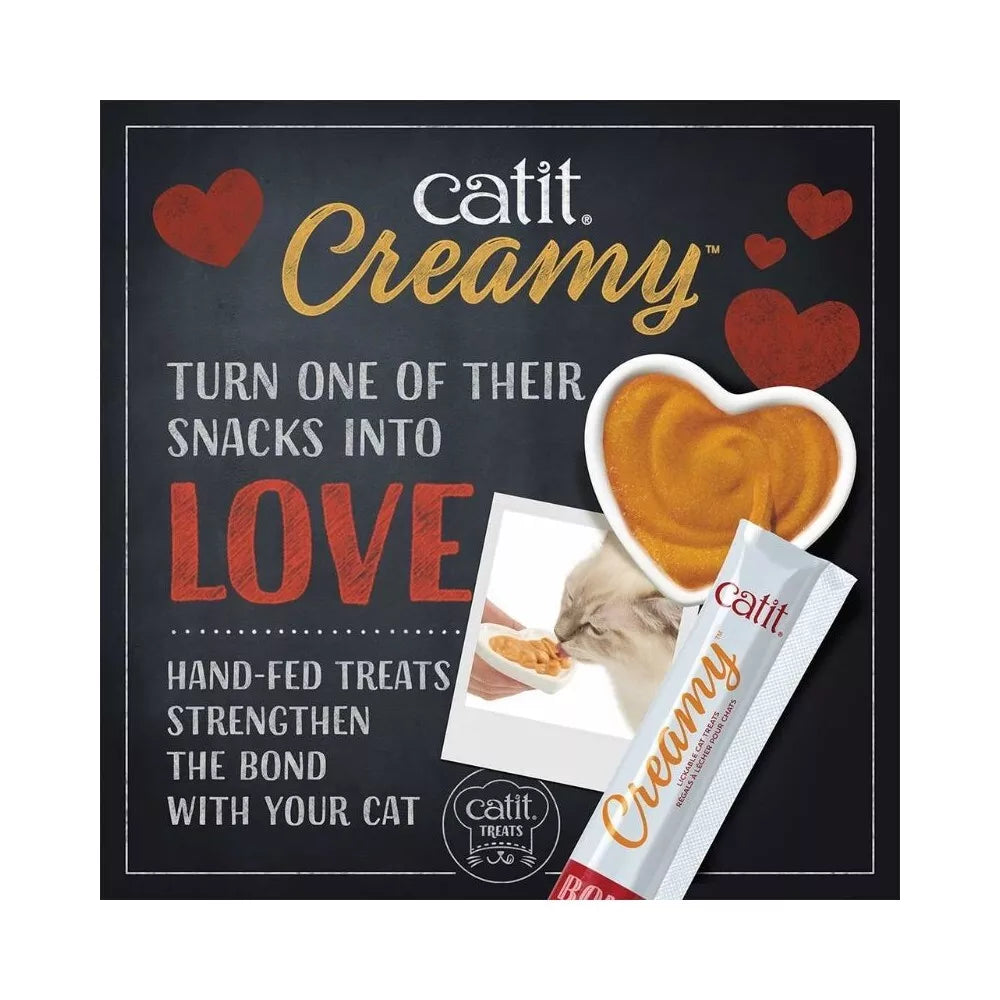 Catit Creamy kreminis skanėstas katėms su vištiena ir ėriena, 4x10 g