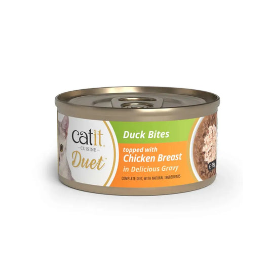 Catit Cuisine Duet konservai katėms su antiena ir vištiena, 75 g