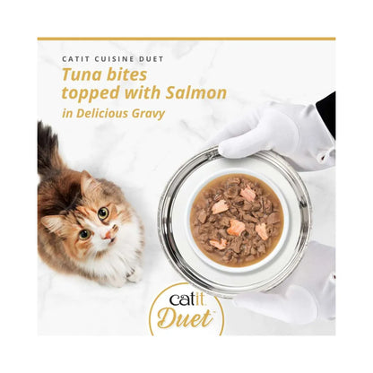 Catit Cuisine Duet konservai katėms su tunu ir lašiša, 75 g
