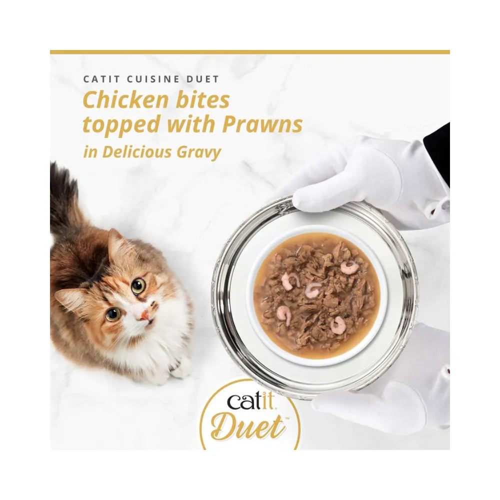 Catit Cuisine Duet konservai katėms su vištiena ir krevetėmis, 75 g