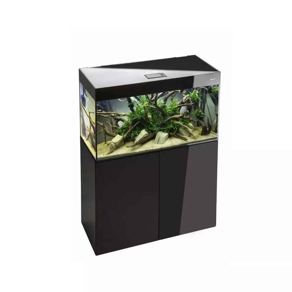 Glossy 100 ST Day&Night akvariumas stačiakampis, juodas, 100x40x60 cm