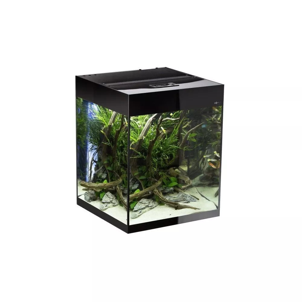 Glossy 50 ST Day&Night akvariumas CUBE stačiakampis, juodas, 50x50x63 cm