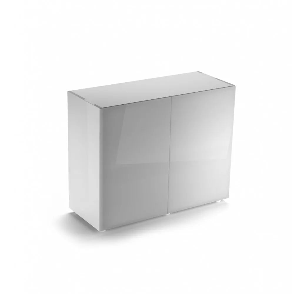Glossy 80 spintelė stačiakampė balta su durelėmis, 80 cm
