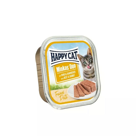 Happy Cat Duo konservai katėms su jautiena ir triušiena, 100 g