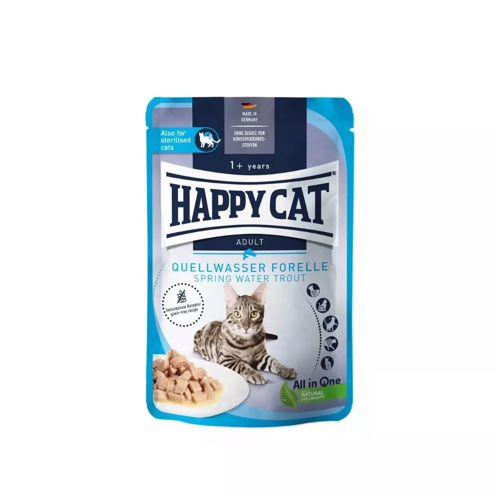 Happy Cat guliašas katėms su upėtakiu QuaellwasserForelle, 85 g