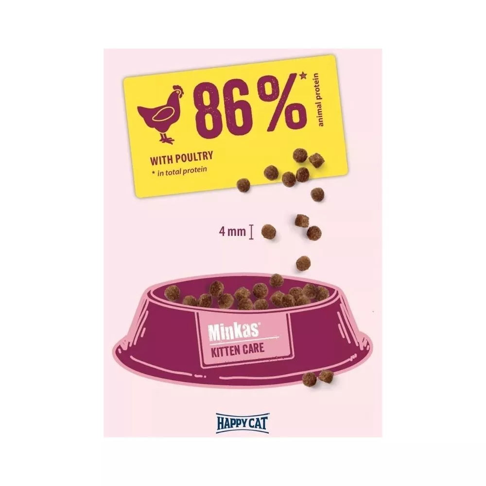 Happy Cat Minkas Kitten Care Geflugel visavertis pašaras jauniems kačiukams 10 kg