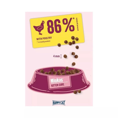 Happy Cat Minkas Kitten Care Geflugel visavertis pašaras jauniems kačiukams 10 kg