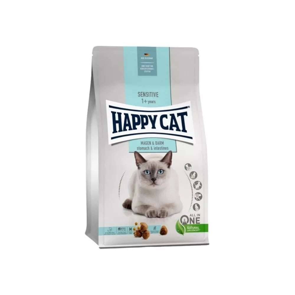 Happy Cat visavertis pašaras suaugusioms katėms su jautria virškinimo sistema Sensitive Magen&Darm, 4 kg