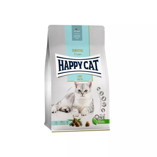 Happy Cat visavertis pašaras suaugusioms linkusioms tukti katėms Sensitive Light, 300 g