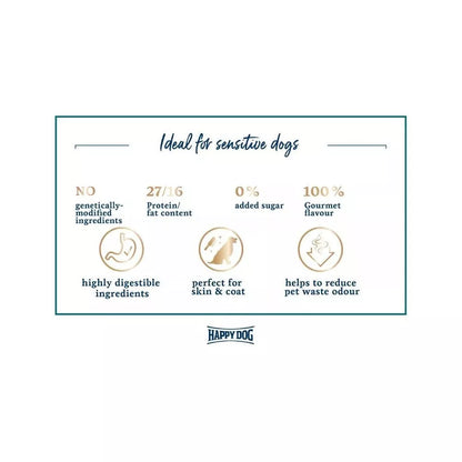 Happy Dog XS Mini Bali visavertis pašaras mažų veislių suaugusiems šunims su vištiena ir ciberžole, 300 g