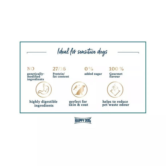 Happy Dog XS Mini Bali visavertis pašaras mažų veislių suaugusiems šunims su vištiena ir ciberžole, 300 g