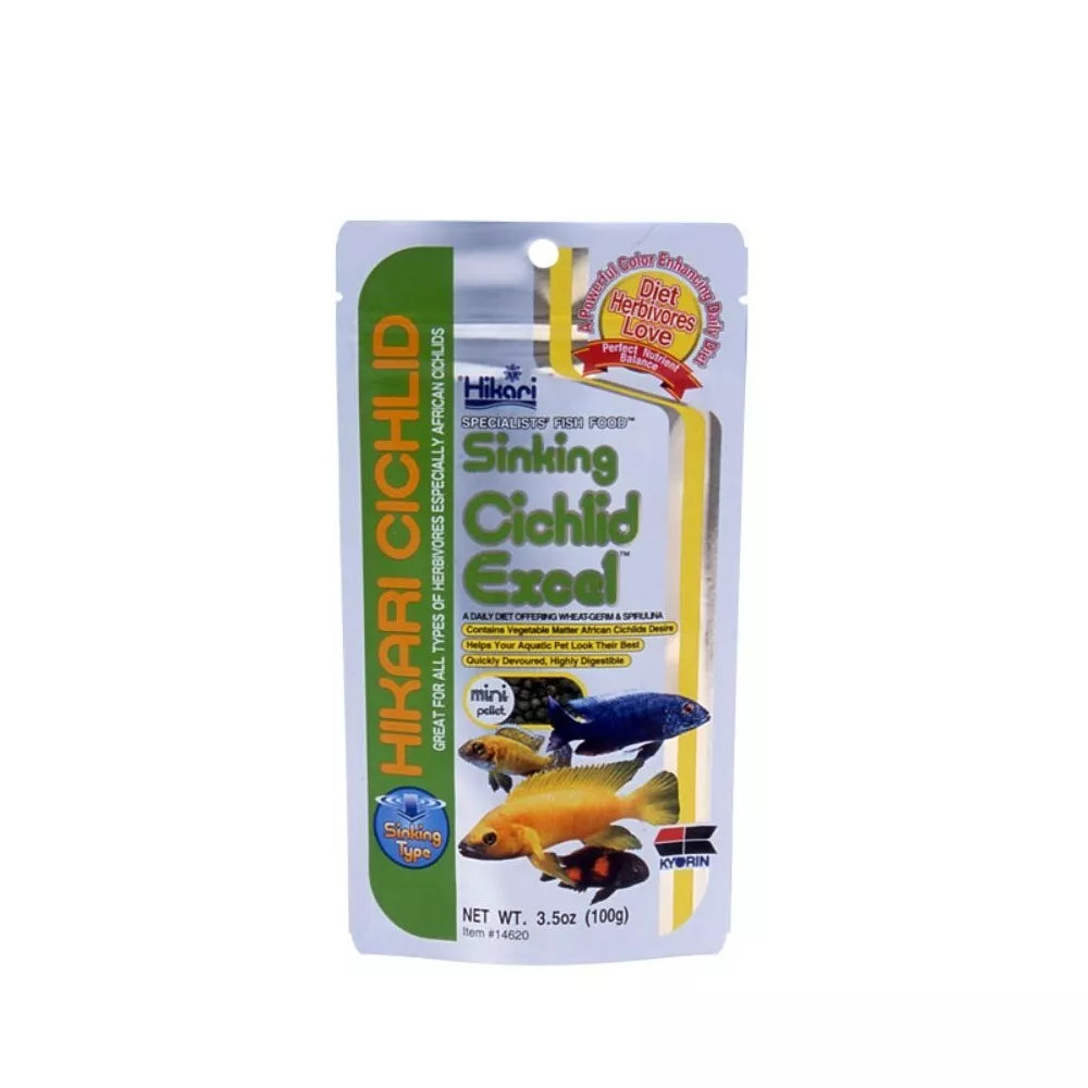 Hikari Cichlid Excel Mini Sinking maistas žuvims 100 g