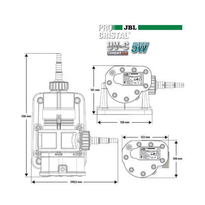 JBL sterilizatorius ProCristal Compact Plus UV-C 5 W