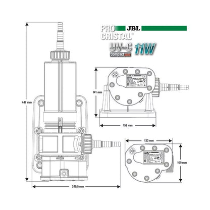 JBL sterilizatorius ProCristal Compact UV-C 11 W