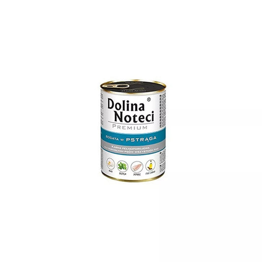 Konservai šunims su upėtakiu Dolina Noteci Premium 400 g