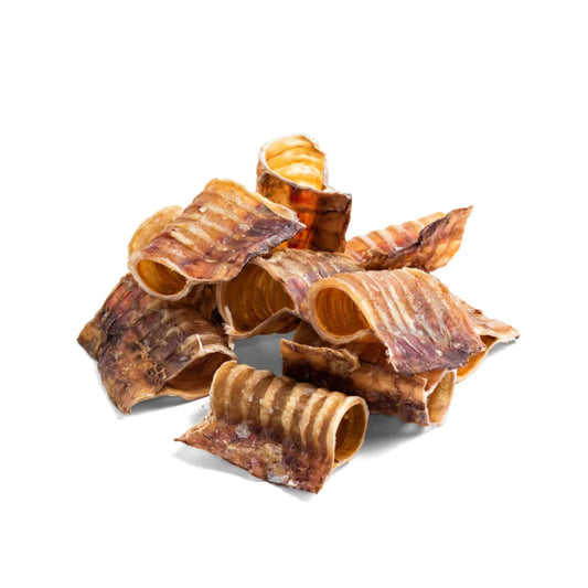 LOKIO Natūralus skanėstas šunims ir katėms galvijų trachėjos, 5-8 cm, 200 g
