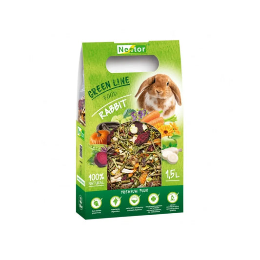 Nestor Premium Green Line pašaras triušiams 1500 ml (480 g)