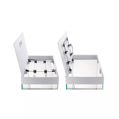 Opti Set 130 akvariumas stačiakampis, baltas, 61x41x56 cm, 130 l