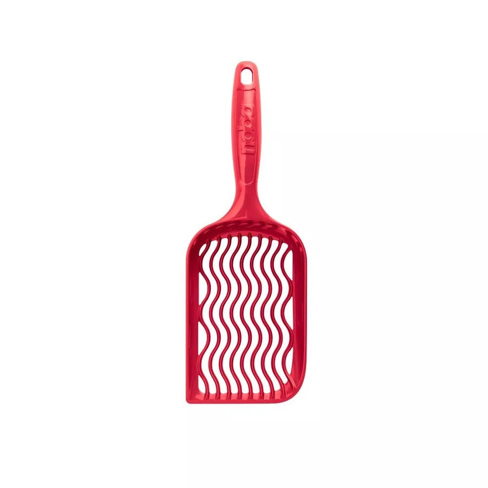 Plastikinis kačių kraiko semtuvėlis Noba Scoop, raudonas
